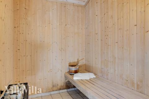 Genießen Sie die heiße Sauna im Luxusferienhaus Nr. 963 für 10 Personen