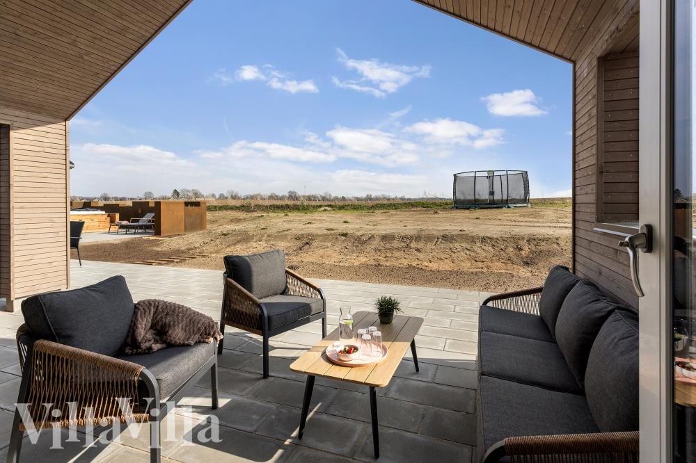 Große Terrasse am Luxusferienhaus Nr. 917 in Fünen und seine Inseln.
