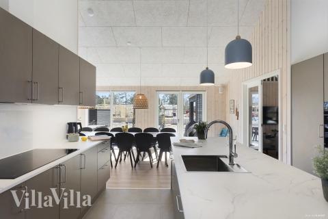 Die Küche im Luxusferienhaus Nr. 933 ist gut eingerichtet.