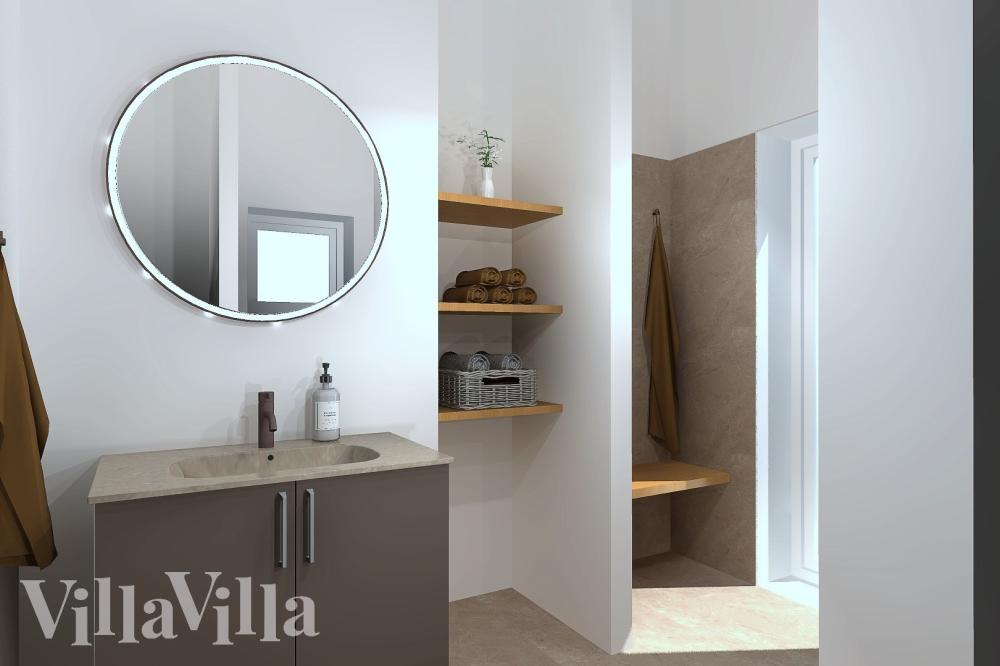Eines der Badezimmer im Luxusferienhaus Nr. 958