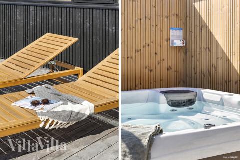 Genießen Sie einen Grillabend auf der Terrasse des Luxusferienhauses Nr. 965 in Nordjütland
