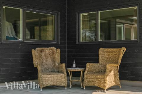 Genießen Sie einen Grillabend auf der Terrasse des Luxusferienhauses Nr. 621 in Bornholm