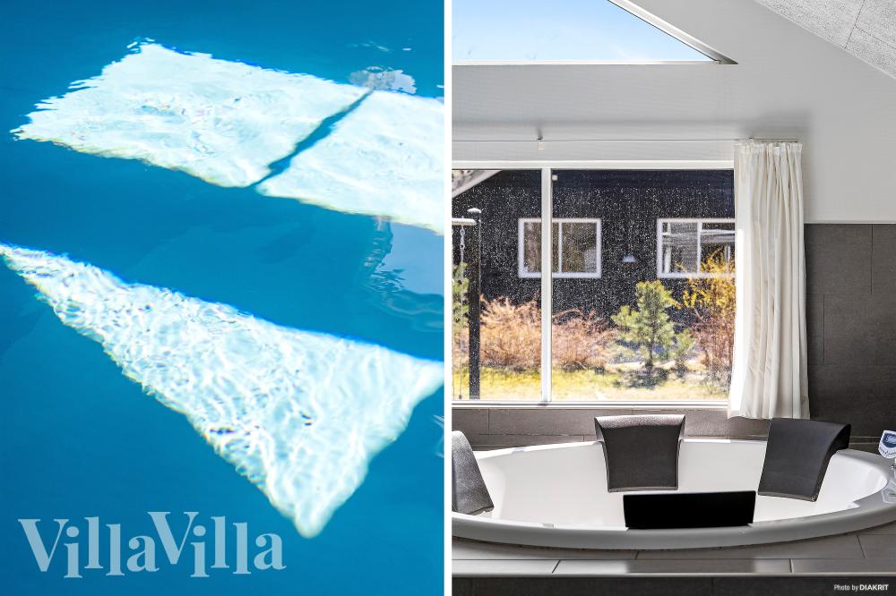 Genießen Sie den warmen Whirlpool im Luxusferienhaus Nr. 351 in Nordseeland