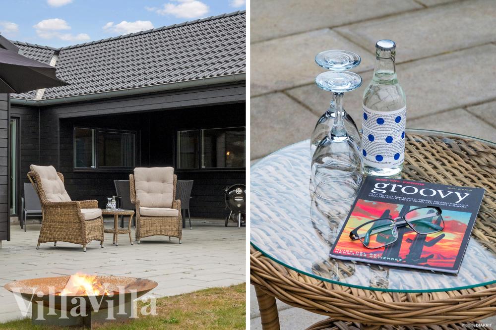 Zu dem attraktiven Ferienhaus Nr. 622 in Bornholm gehört auch ein tolles Angebot im Außenbereich, z. B. Spieleturm und Schaukeln
