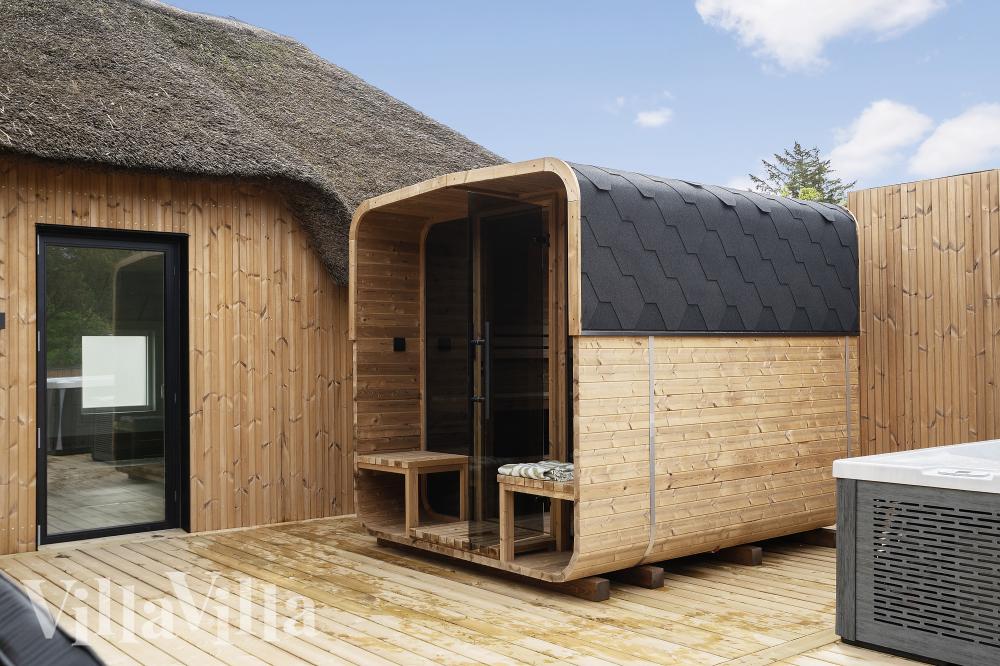 Die Sauna im Luxusferienhaus Nr. 557.