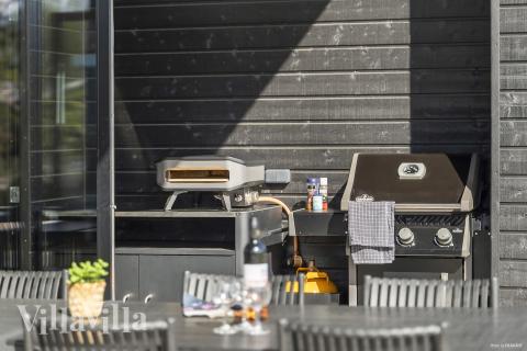 Das Luxusferienhaus Nr. 977 hat eine tolle Terrasse, die mit hochwertigen Gartenmöbeln für 10 Personen ausgestattet ist.