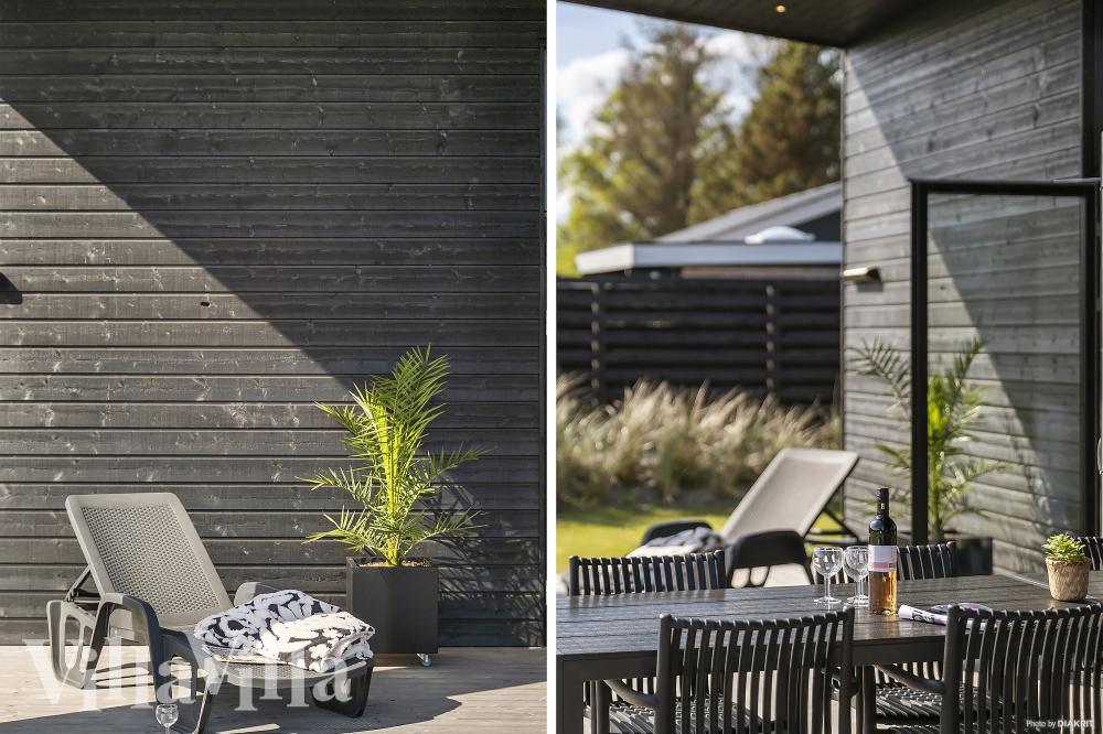 Große Terrasse am Luxusferienhaus Nr. 977 in Nordjütland.