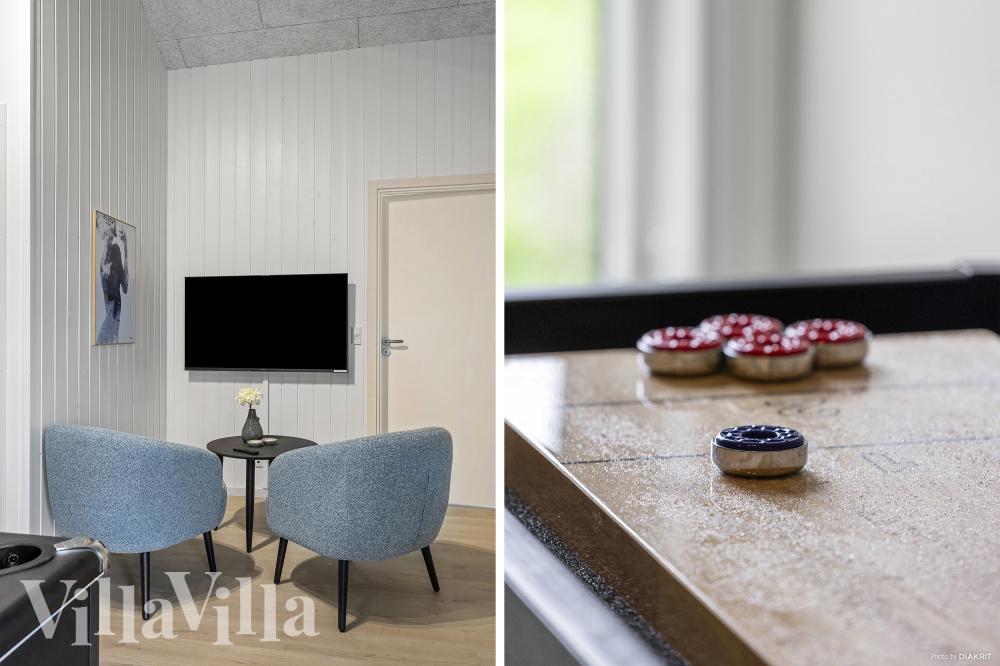 Neben den vielen schönen Stunden, die man im Poolbereich des Hauses verbringen kann, bietet das Luxusferienhaus 955 auch Spielevergnügen bei Billard/Tischtennis und Darts