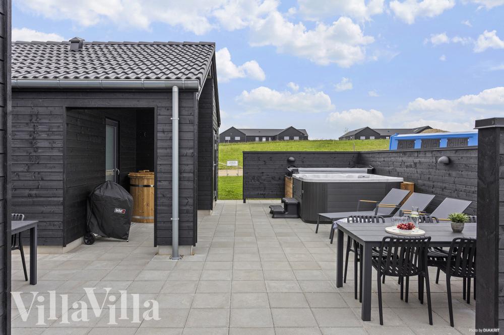 Große Terrasse am Luxusferienhaus Nr. 955 in Fünen und seine Inseln.