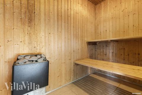 Genießen Sie die heiße Sauna im Luxusferienhaus Nr. 964 für 12 Personen