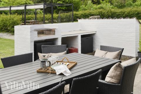 Das Luxusferienhaus Nr. 964 hat eine tolle Terrasse, die mit hochwertigen Gartenmöbeln für 12 Personen ausgestattet ist.