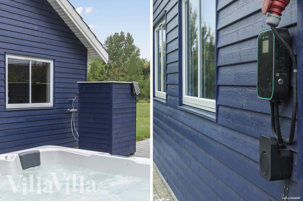 Zu dem attraktiven Ferienhaus Nr. 314 in Lolland/Falster/Mön gehört auch ein tolles Angebot im Außenbereich, z. B. Spieleturm und Schaukeln