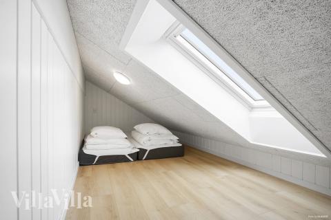 Einige der 20 Schlafgelegenheiten befinden sich im Luxusferienhaus Nr. 932 auf dem ausgebauten Dachboden