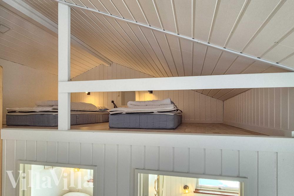 Ausgebauter Dachboden im Luxusferienhaus 980, auf dem besonders größere Kids gerne übernachten.
