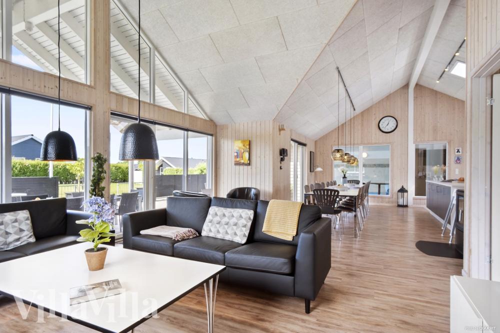 Die Couchecke im Luxusferienhaus Nr. 315 in Fünen und seine Inseln.