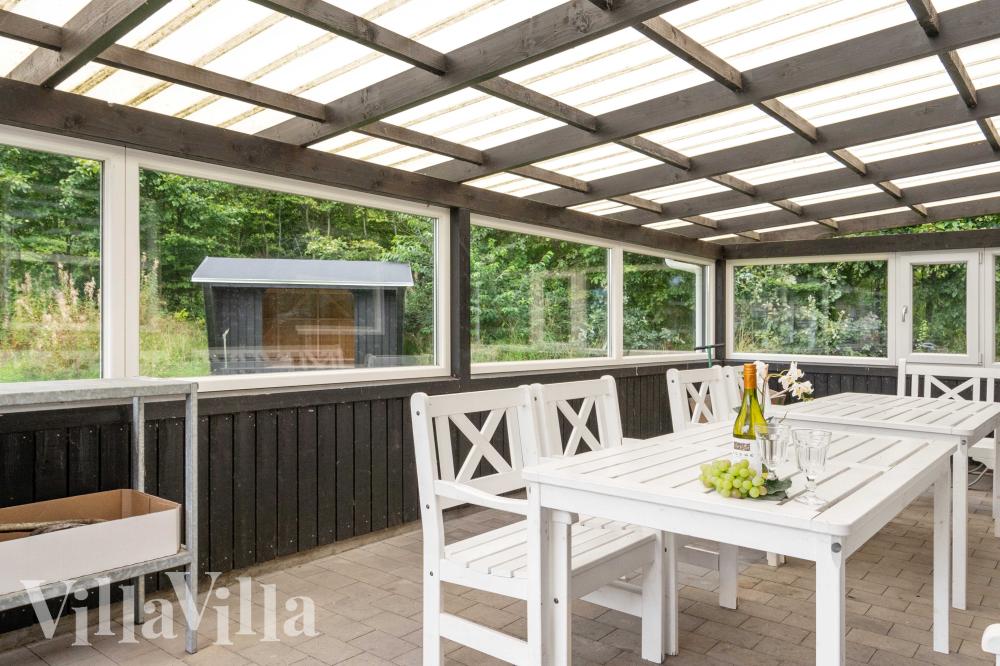 Auf der Terrasse des Ferienhauses Nr. 983 ist Platz für 8 Personen.