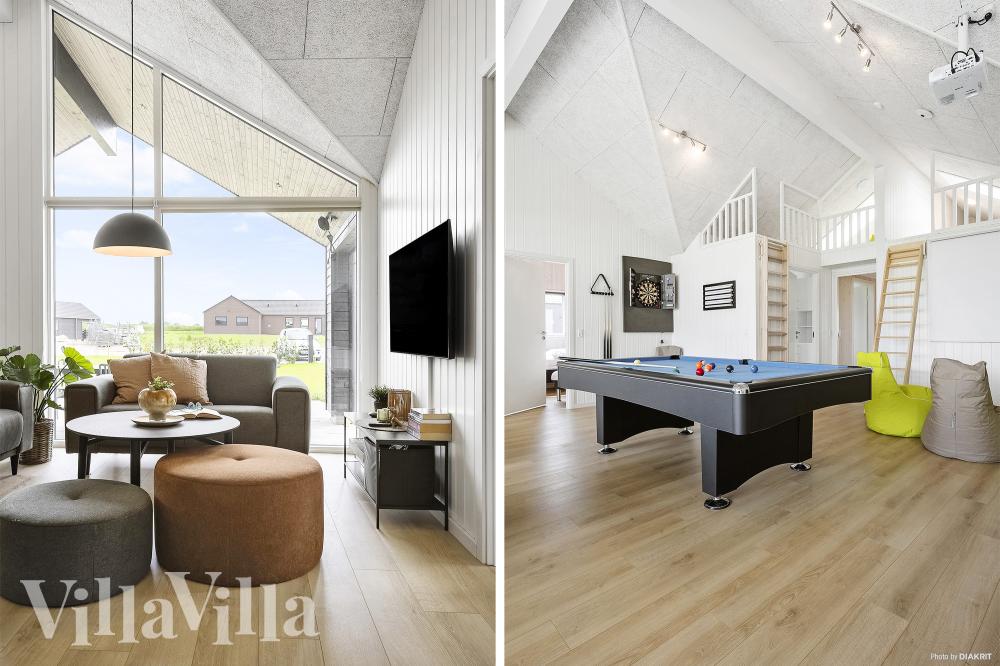 Das Luxusferienhaus 932 für 20 Personen hat einen großen Aktivitätsraum mit u. a. Billard und Darts