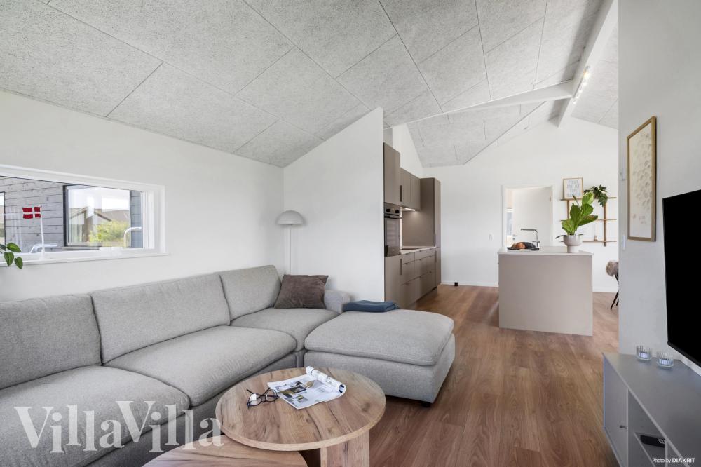 Die Couchecke im Luxusferienhaus Nr. 942 in Fünen und seine Inseln.
