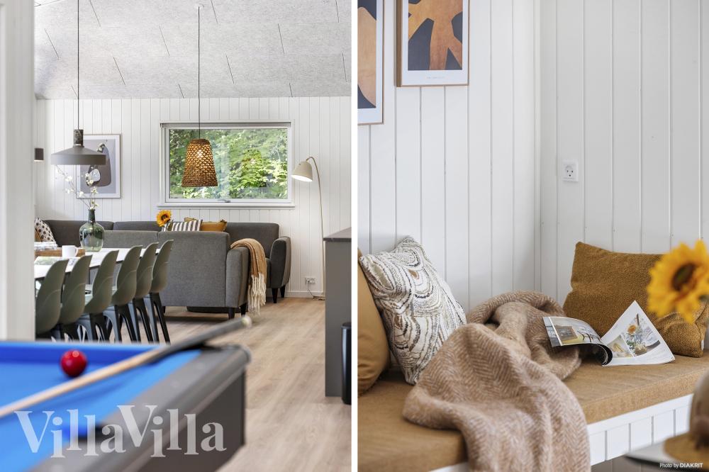 Das Luxusferienhaus 987 für 12 Personen hat einen großen Aktivitätsraum mit u. a. Billard und Darts