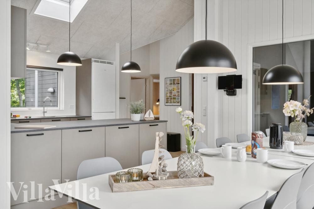 Die Küche im Luxusferienhaus Nr. 1000 ist gut eingerichtet.
