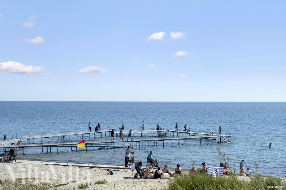Der Strand in der Nähe von Luxusferienhaus Nr. 911.