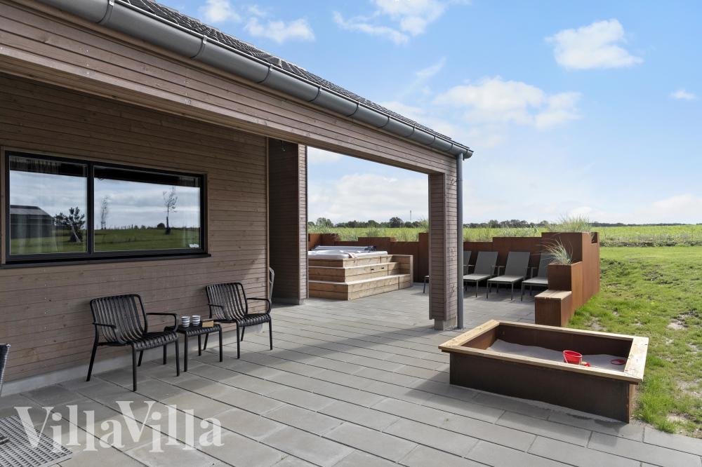 Große Terrasse am Luxusferienhaus Nr. 917 in Fünen und seine Inseln.