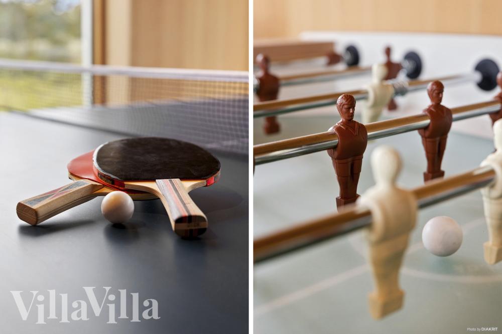 Das Luxusferienhaus 1030 für 12 Personen hat einen großen Aktivitätsraum mit u. a. Billard und Darts