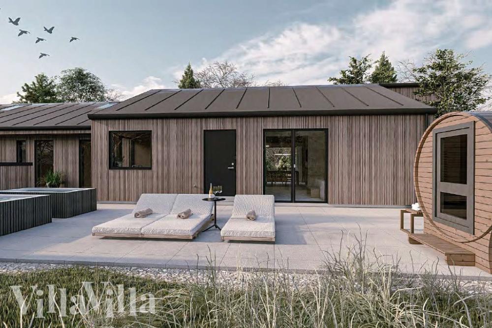 Genießen Sie die heiße Sauna im Luxusferienhaus Nr. 1017 für 16 Personen