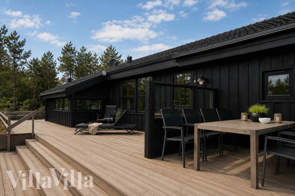 Das Luxusferienhaus Nr. 1010 hat eine tolle Terrasse, die mit hochwertigen Gartenmöbeln für 16 Personen ausgestattet ist.