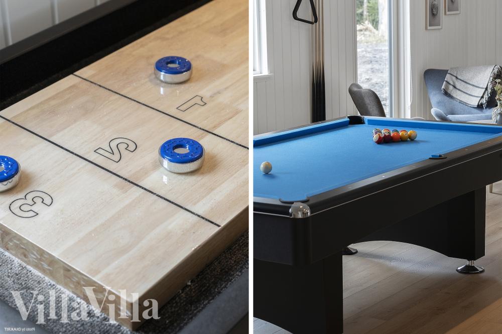 Das Luxusferienhaus 1021 für 20 Personen hat einen großen Aktivitätsraum mit u. a. Billard und Darts